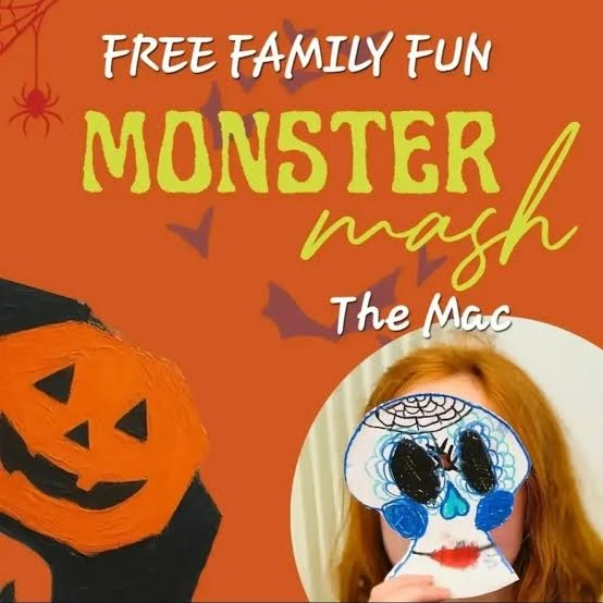 The MAC free family fun Monster Mash Halloween event poster